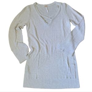 Free People criss cross side slit tunic XS